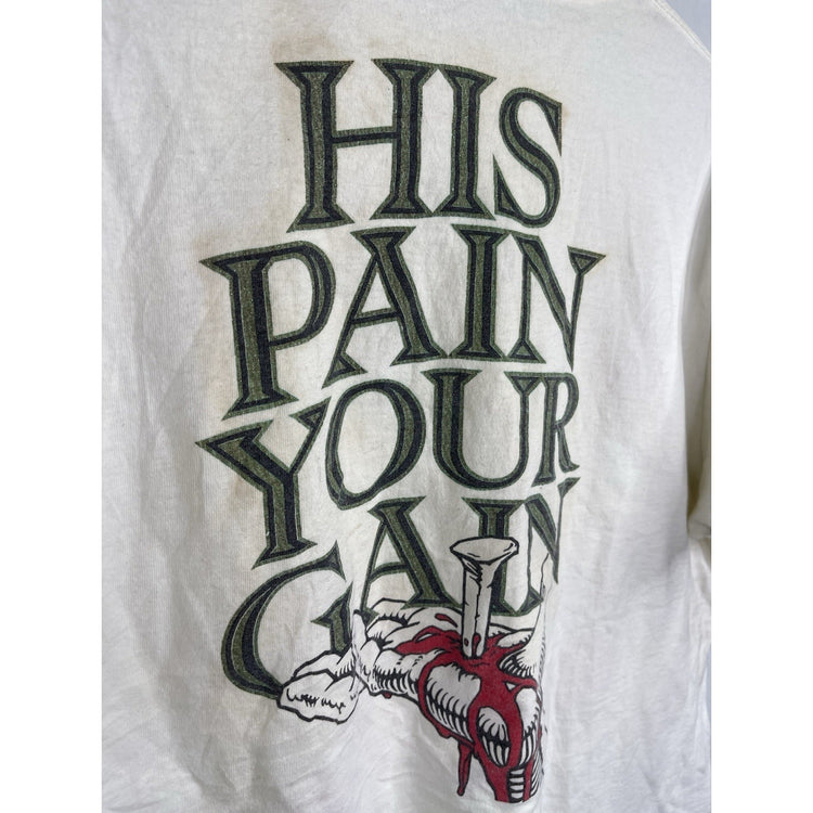 Men’s 90s Vintage Jesus Tee Living Epistles Lords Gym Double-Sided T Shirt Sz XL