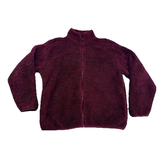 Women’s Victoria’s Secret PINK Burgundy Fleece Zip Up Jacket Size Small