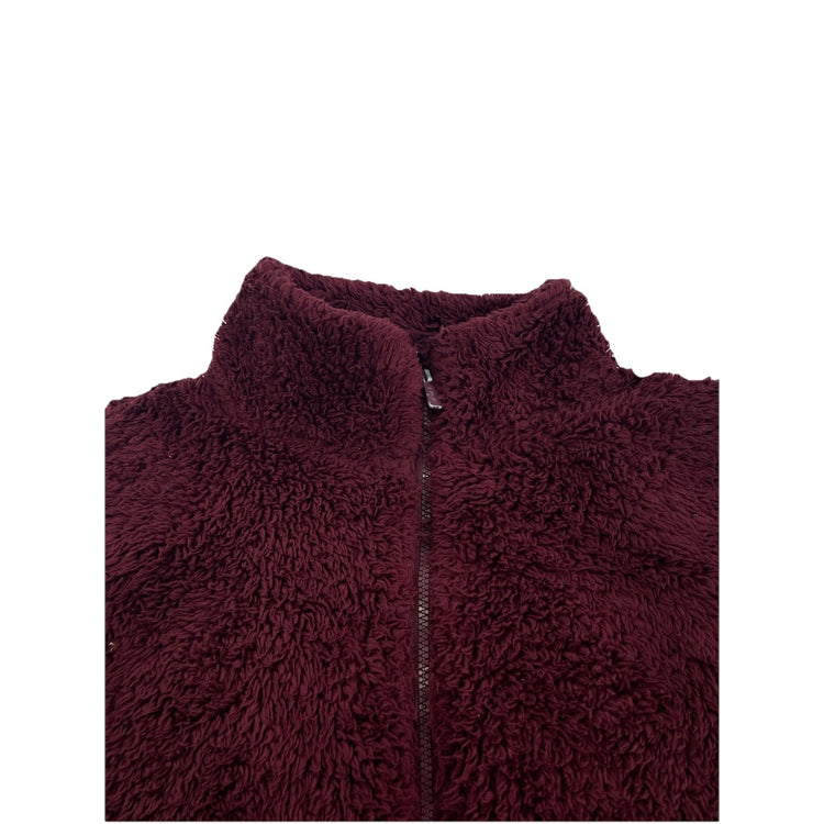Women’s Victoria’s Secret PINK Burgundy Fleece Zip Up Jacket Size Small