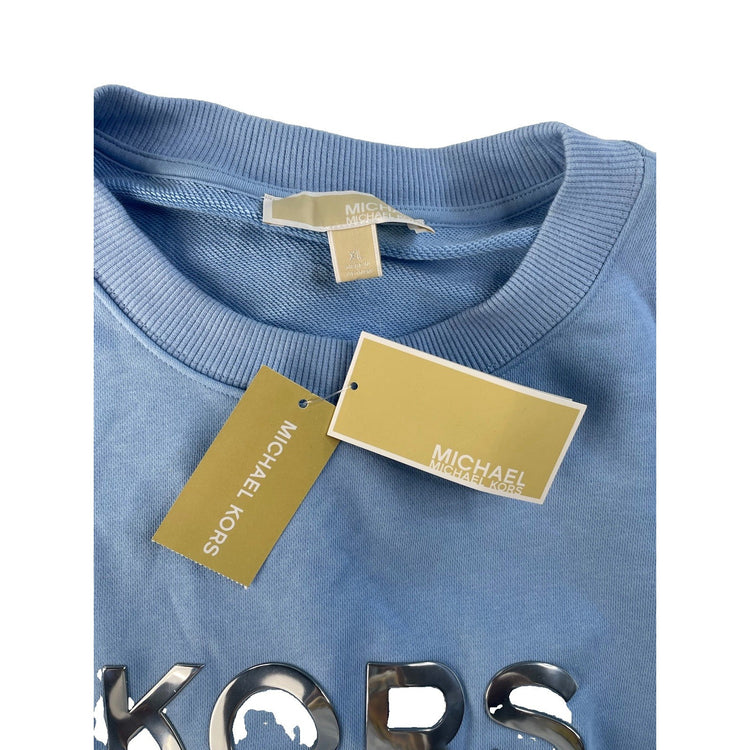 Women's Michael Kors Light Blue Crewneck Sweatshirt Size XL