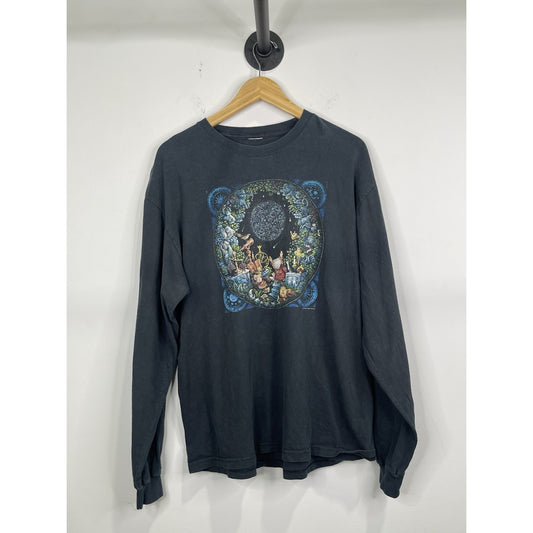 Mens Vintage 1998 Bill Bell Astronomer Black Long Sleeve