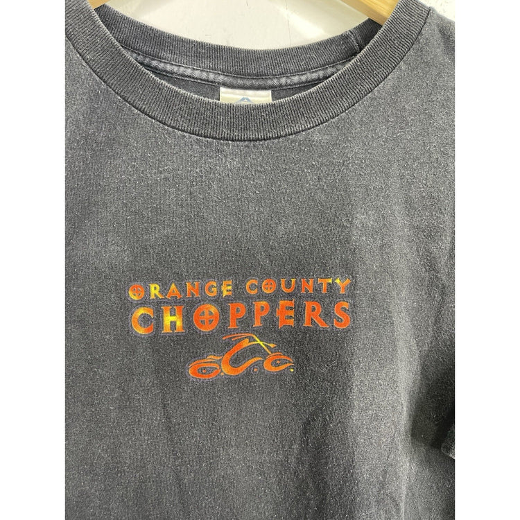 Men’s Vintage Orange Graphic Orange County Choppers Black T Shirt Sz L