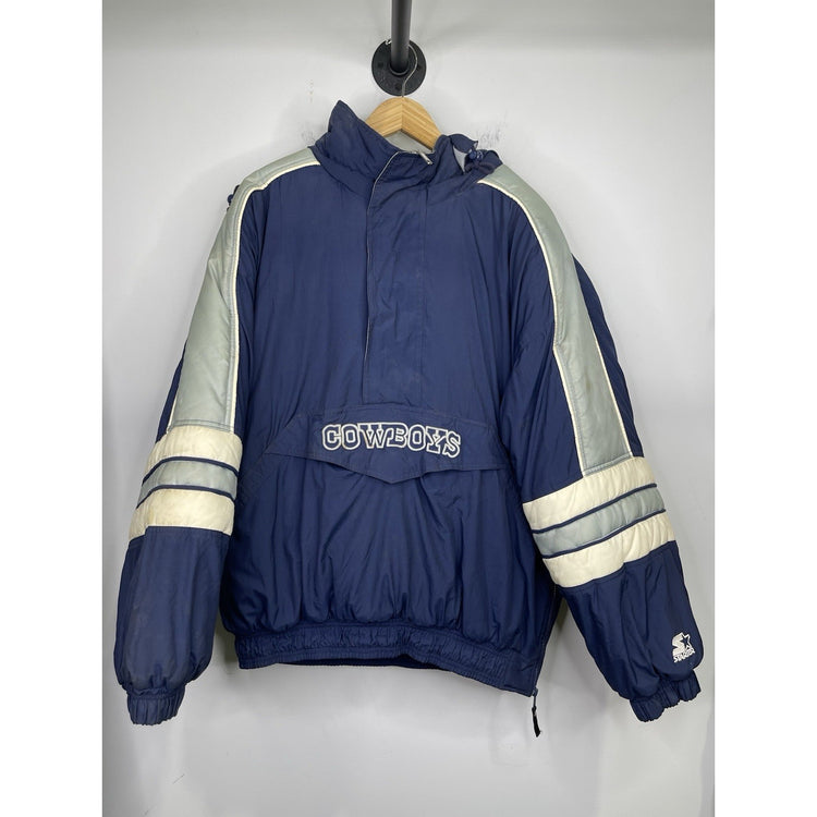 Vintage Men’s Heavyweight Blue Dallas Cowboys Starter Jacket Pullover XL