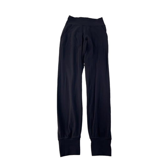 Women's Lululemon High Rise Athletic Jogger Pants Black With Side Pockets Size 2