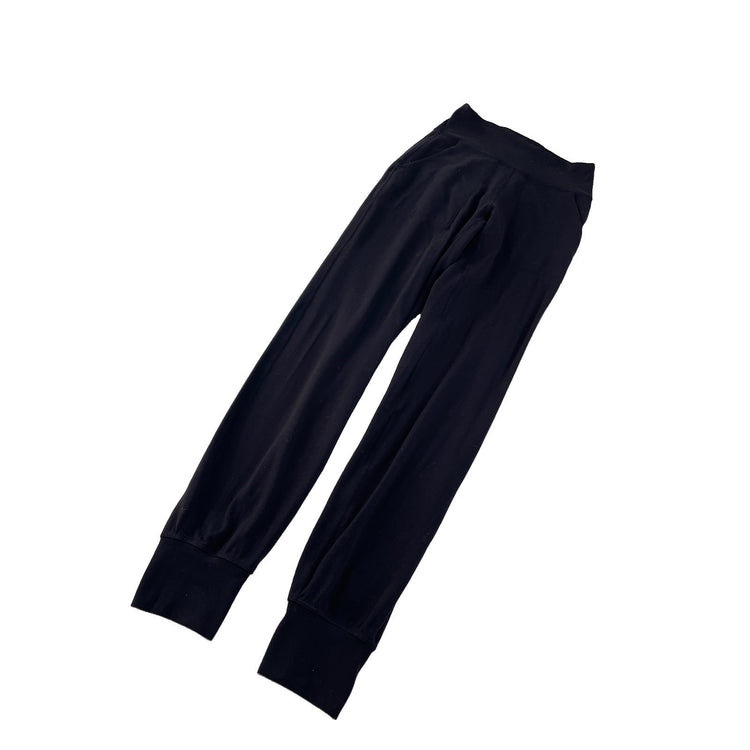 Women's Lululemon High Rise Athletic Jogger Pants Black With Side Pockets Size 2