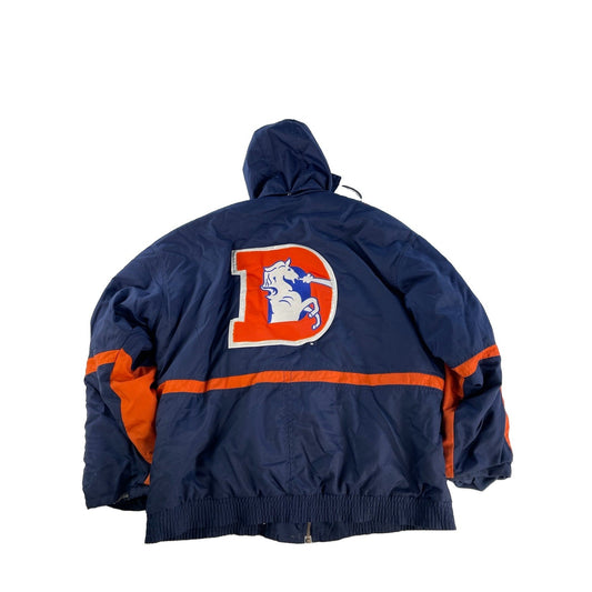 Mens 90s Nike Pro Line Denver Broncos Heavy Puffer Jacket Logo Size L