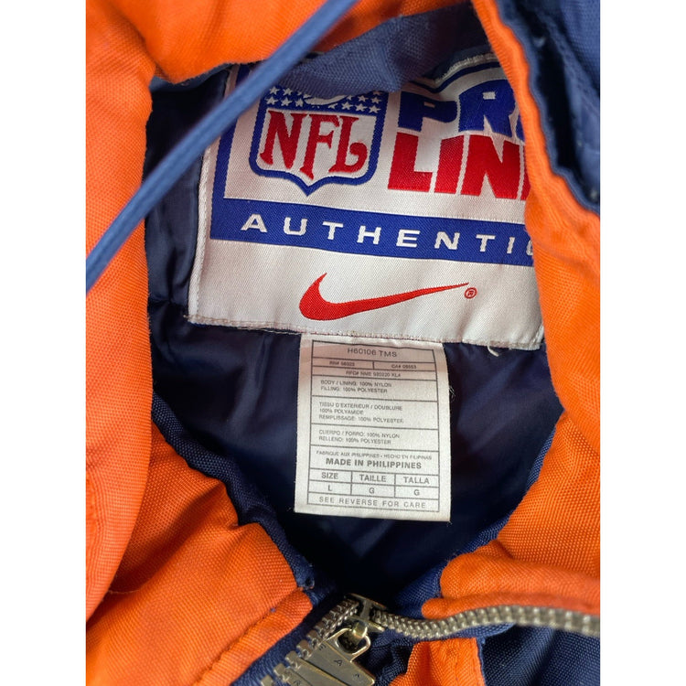 Mens 90s Nike Pro Line Denver Broncos Heavy Puffer Jacket Logo Size L