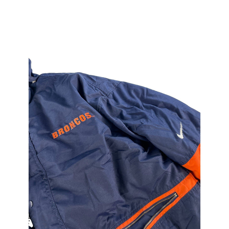 Mens 90s Nike Pro Line Denver Broncos Heavy Puffer Jacket Logo Size L