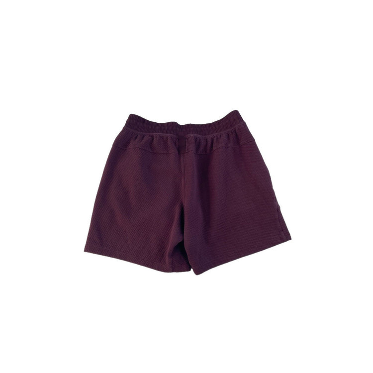 Men's Lululemon Textured Training Shorts Drawstring Waist Maroon Size L