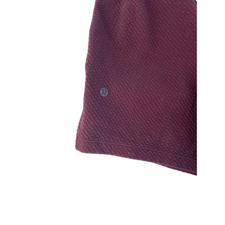 Men's Lululemon Textured Training Shorts Drawstring Waist Maroon Size L