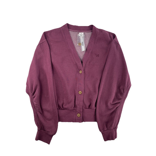 Women’s PINK Victoria Secret Maroon Long Sleeve Button Up Size M