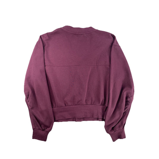 Women’s PINK Victoria Secret Maroon Long Sleeve Button Up Size M