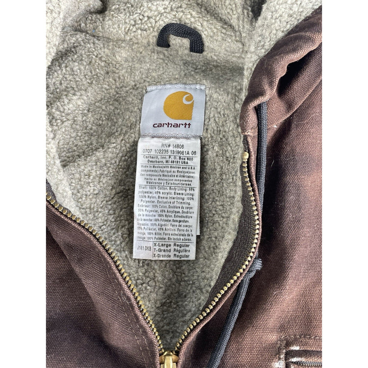 Mens Carhartt Sandstone Sierra Sherpa-Lined Zip-Up Jacket Size XL