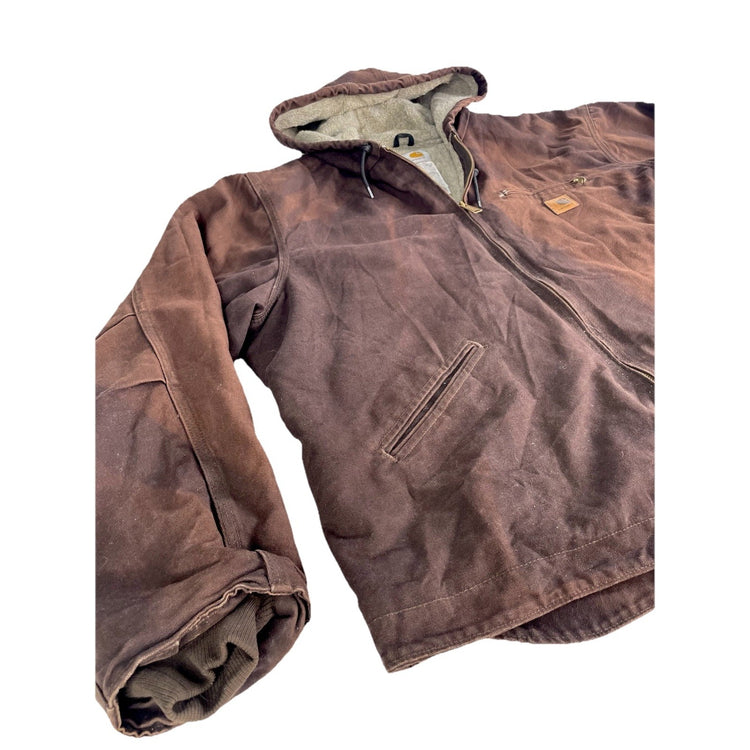 Mens Carhartt Sandstone Sierra Sherpa-Lined Zip-Up Jacket Size XL
