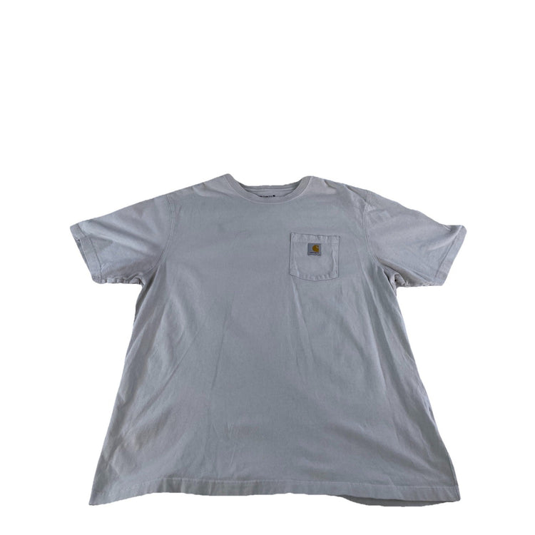 Mens Carhartt White Short Sleeve Loose Fit Pocket Shirt Size XL