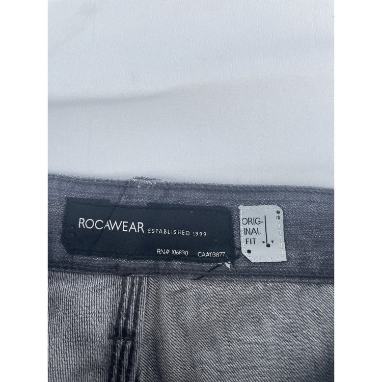Mens Rocawear Baggy Faded Gray Denim Jeans Size 34