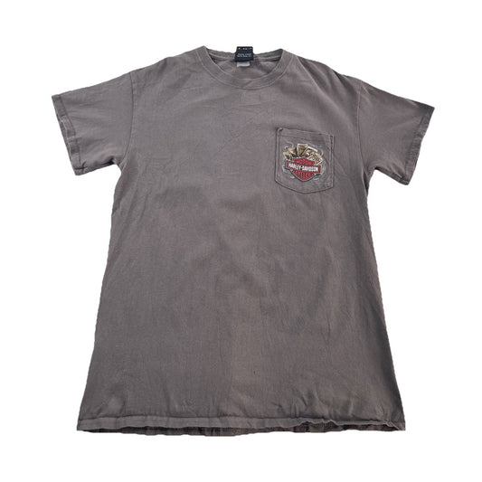 Mens Harley Davidson Gray Graphic Tee Size M