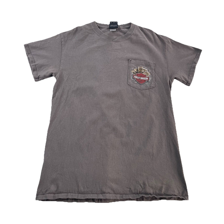 Mens Harley Davidson Gray Graphic Tee Size M