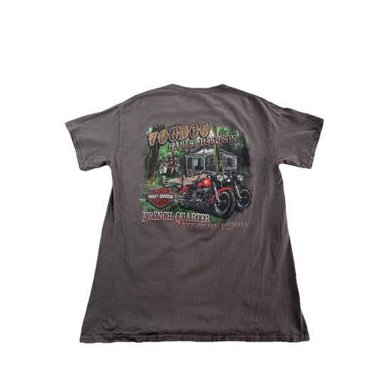 Mens Harley Davidson Gray Graphic Tee Size M