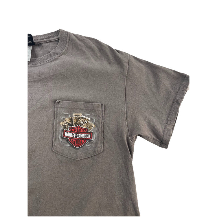 Mens Harley Davidson Gray Graphic Tee Size M