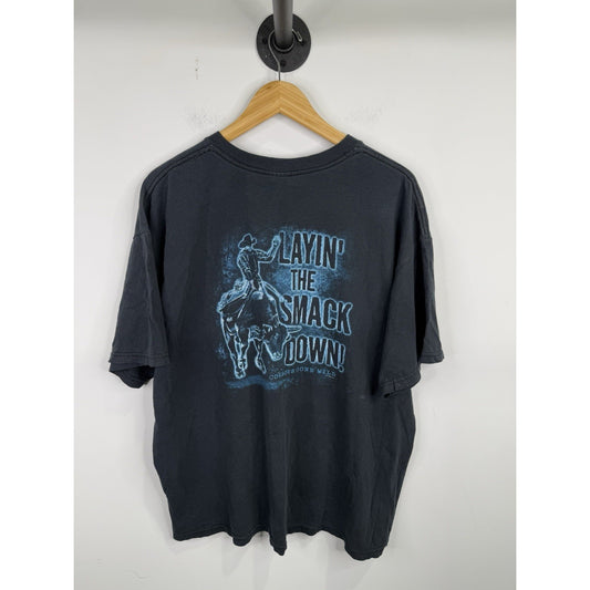 Vintage 00s Bull Riding T-shirt Size Xl