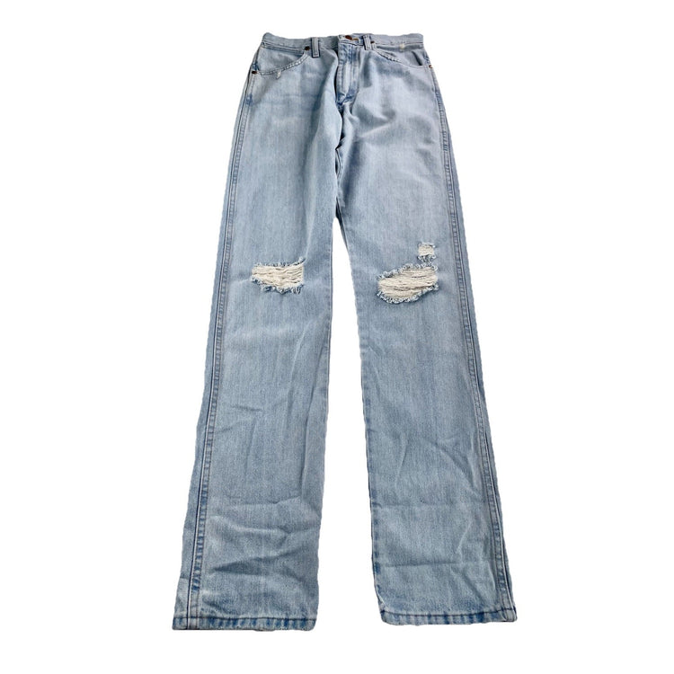 Mens Wranglers Slim Fit Lightwash Blue Jeans Size 7x36