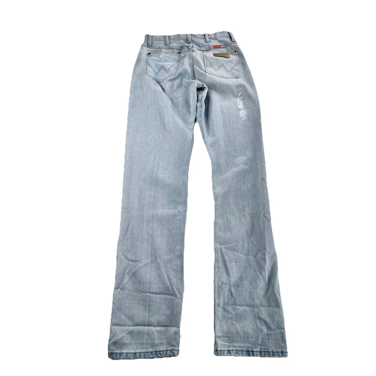 Mens Wranglers Slim Fit Lightwash Blue Jeans Size 7x36