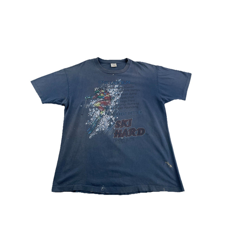 Men’s 90s Blue Graphic Tee Size Xl