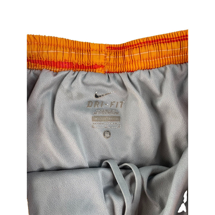 Women's Nike Dri-Fit Striped Athletic Running Shorts, Orange/Purple, Size M