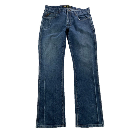 Mens Ariat Straight Leg Blue Jeans Size 36x34