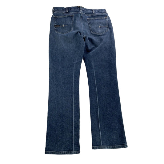 Mens Ariat Straight Leg Blue Jeans Size 36x34