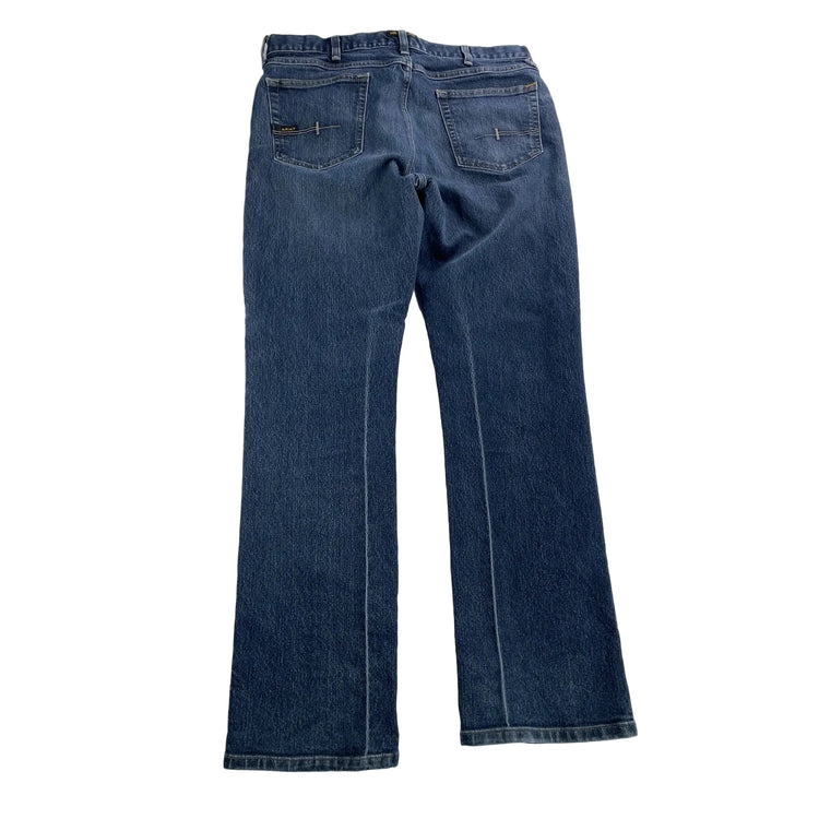Mens Ariat Straight Leg Blue Jeans Size 36x34