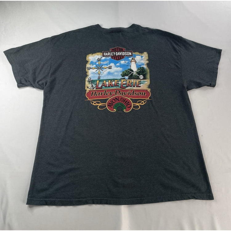Mens Harley Davidson Motorcycles Grey T Shirt Size 2XL