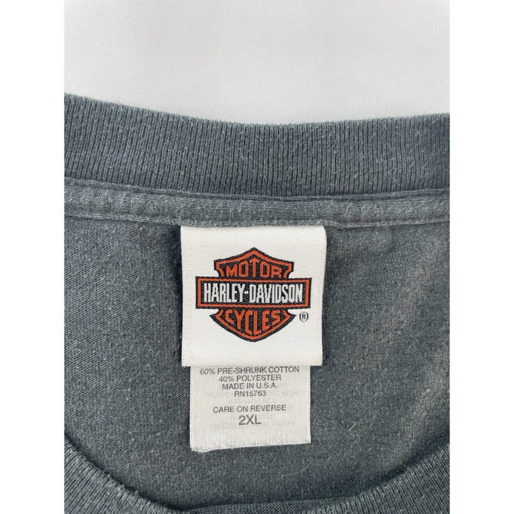 Mens Harley Davidson Motorcycles Grey T Shirt Size 2XL