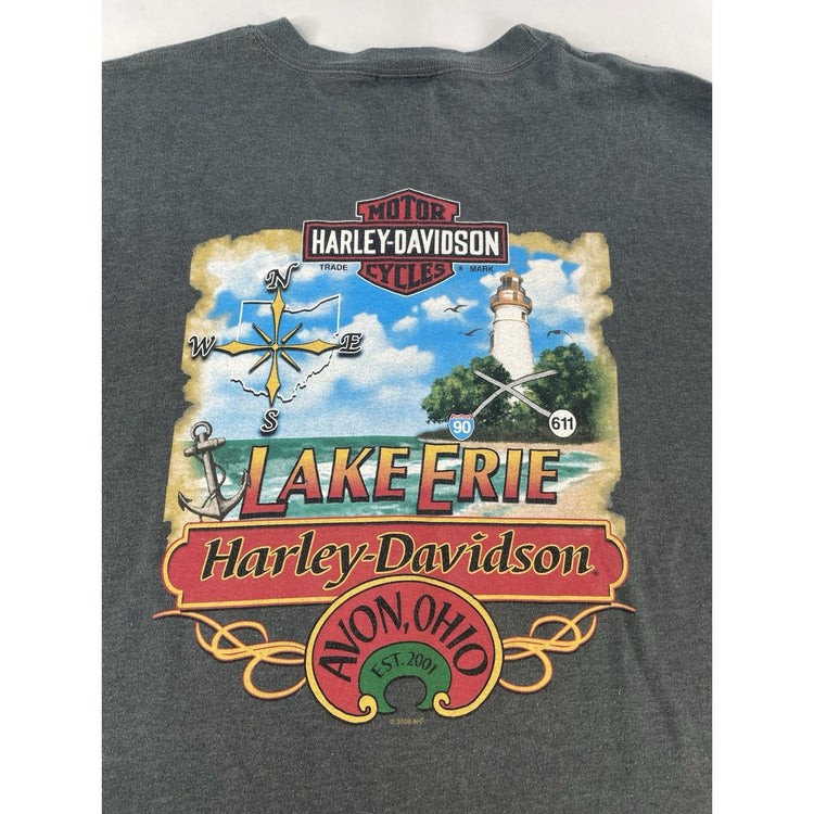 Mens Harley Davidson Motorcycles Grey T Shirt Size 2XL
