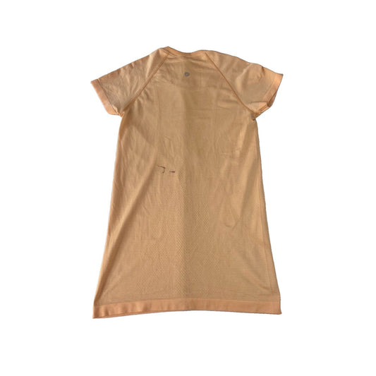 Womens Lululemon Peach Orange Swiftly Tech Mesh Seamless T-Shirt Size M