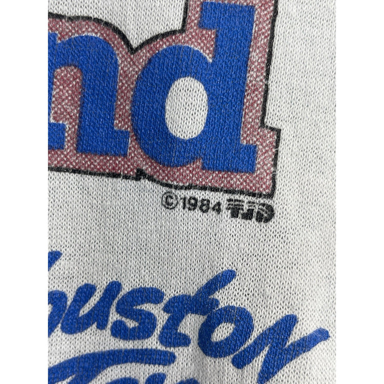 Vintage 1984 Mens Battleground Speedway Blue Tank Top Size L