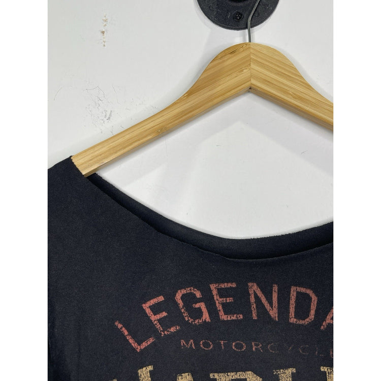 Vintage Women’s Black Harley Davidson Cropped T Shirt Destin, Florida
