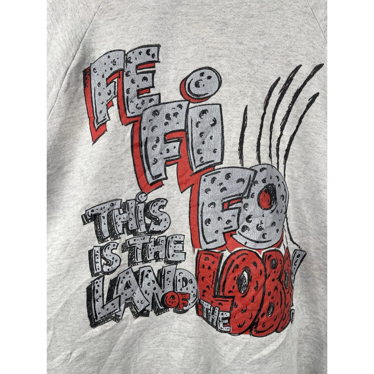 Vintage 90s Men’s University Of New Mexico Lobos Graphic Sweatshirt Size 2XL