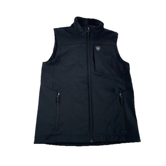 Men’s Ariat Black Zip-up Vest W/pockets Size L