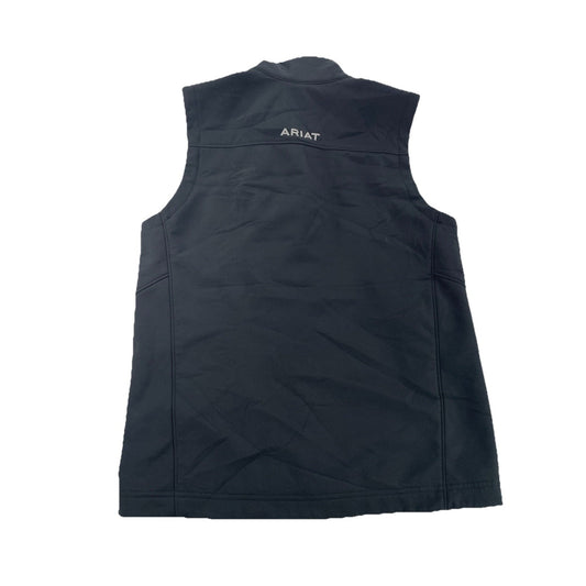 Men’s Ariat Black Zip-up Vest W/pockets Size L