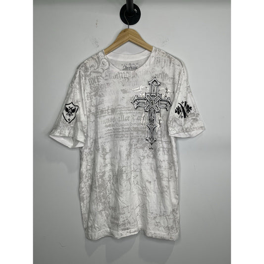 Mens Archair Y2k White T-shirt Size XL