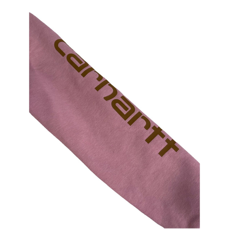 Womens Carhartt Relaxed Fit Light Pink Pullover Hoodie Size XS