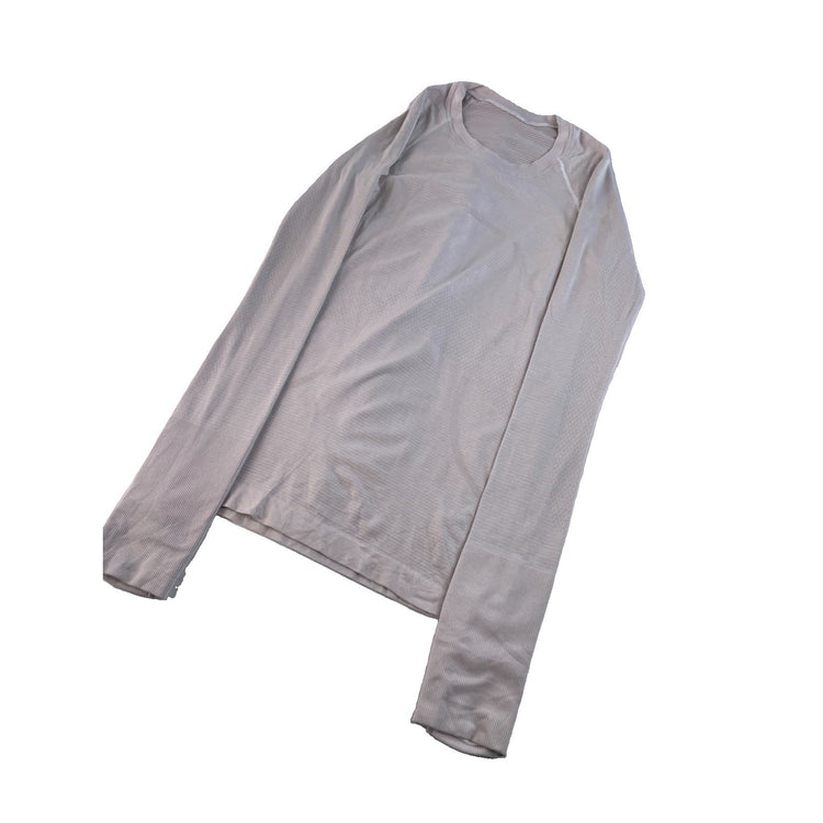 Womens Lululemon White Longsleeve T-shirt Size 4