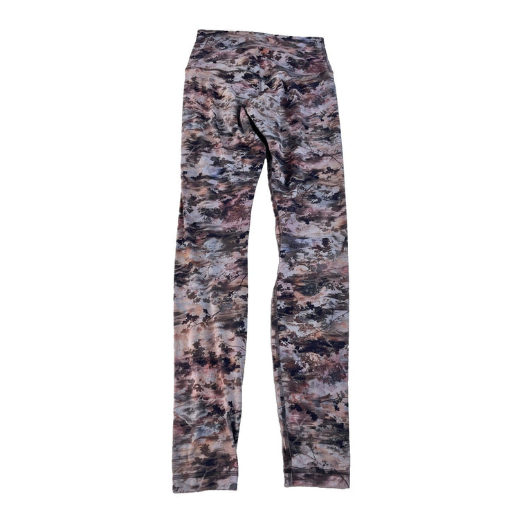 Women Lululemon HighRise Athletic Leggings MultiColor Forest Print SIZE 6