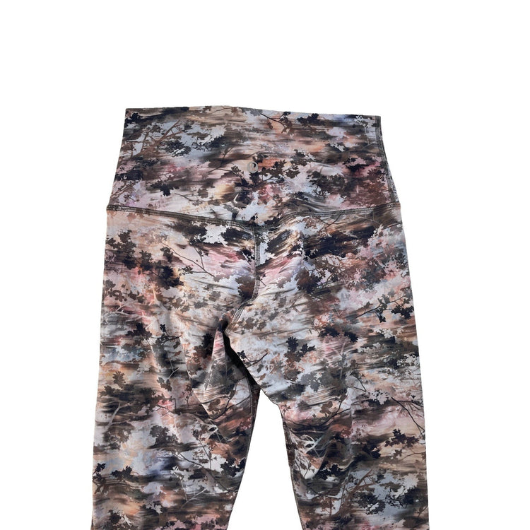 Women Lululemon HighRise Athletic Leggings MultiColor Forest Print SIZE 6