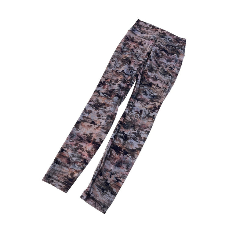 Women Lululemon HighRise Athletic Leggings MultiColor Forest Print SIZE 6