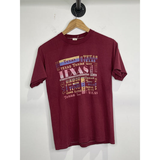 Vintage Unisex Texas Maroon Short sleeve T shirt Sz Medium