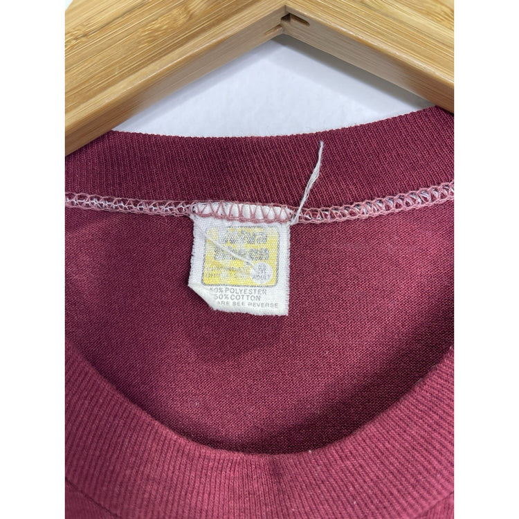 Vintage Unisex Texas Maroon Short sleeve T shirt Sz Medium
