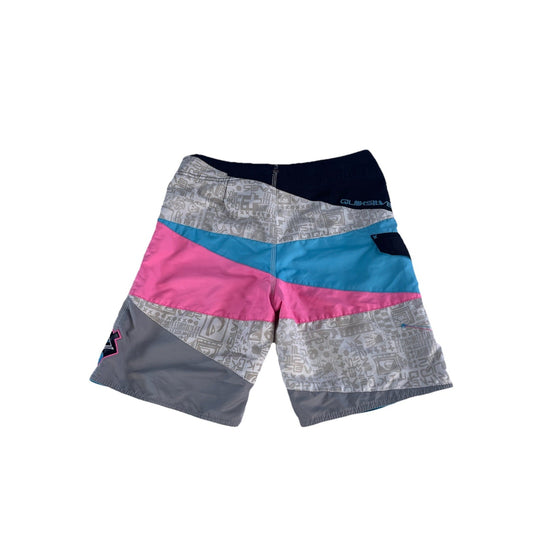 Mens Vintage Quicksilver Boardshorts Color Block graphic Swimwear Size S